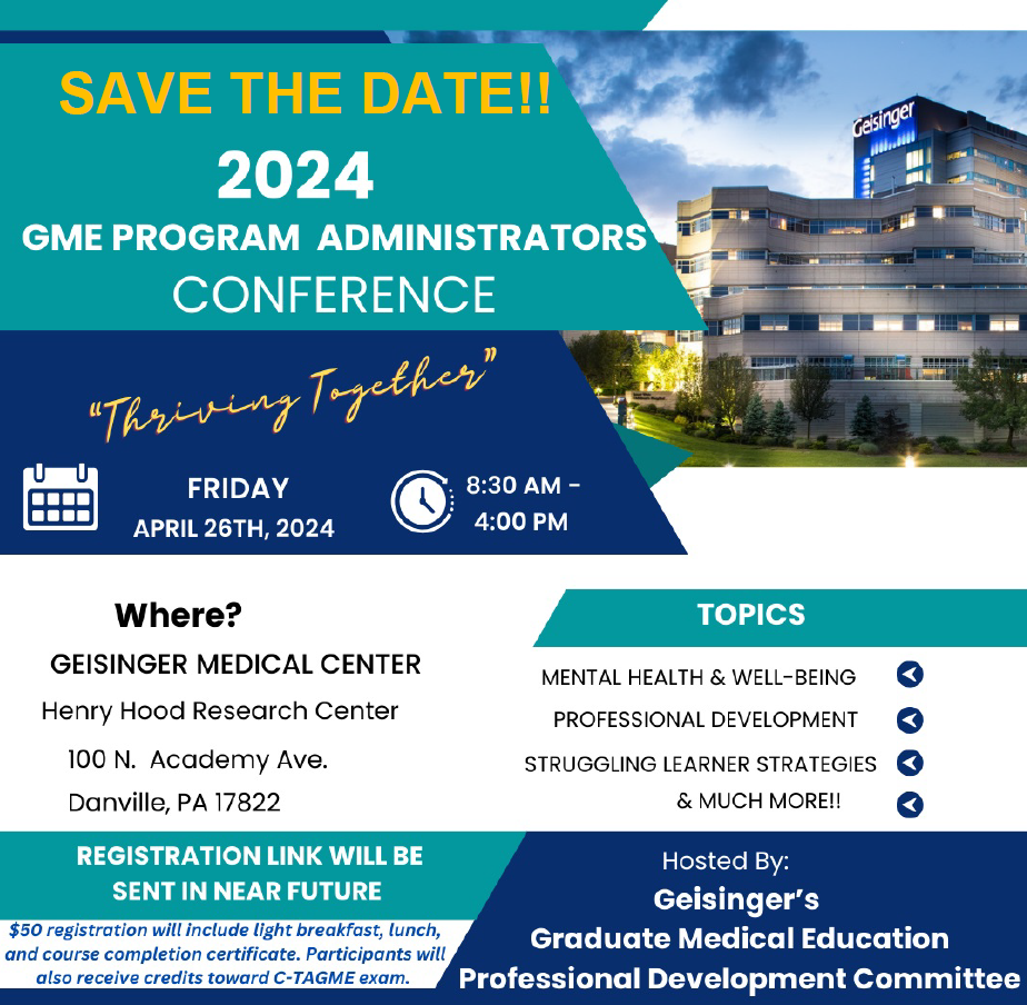 2024 GME Program Administrators Conference Geisinger CE